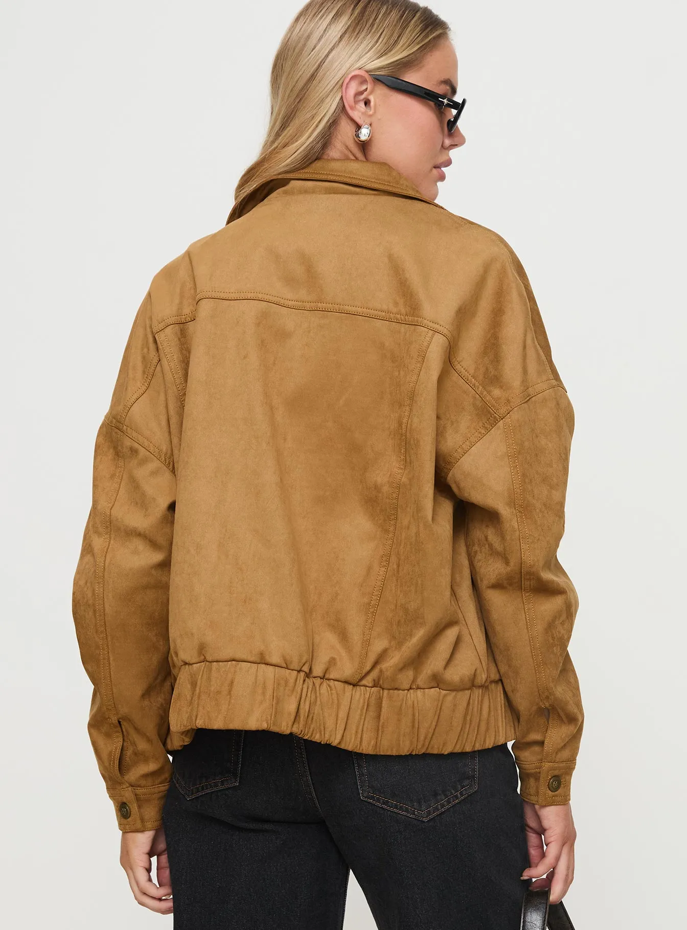 Ristretto Faux Suede Bomber Brown