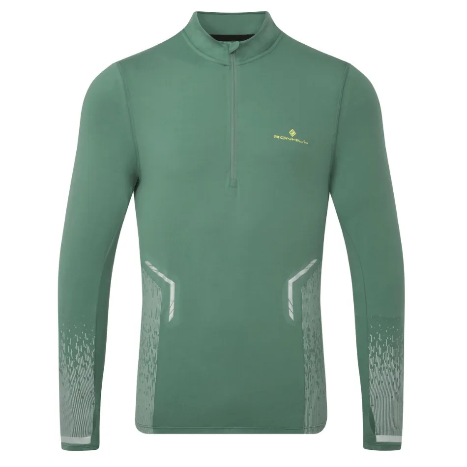 Ronhill Men's Tech Reflect 1/2 Zip Top in Dark Sage/Reflect AW24