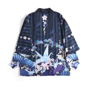 Sakura Paper Crane Kimono Cardigan