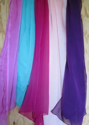 Scarf 2933 Georgette Assorted Solid Colors Dupatta Chunni Shawl Wrap