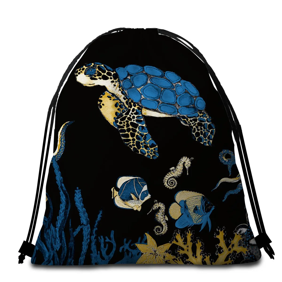 Sea Turtle Blues Towel   Backpack