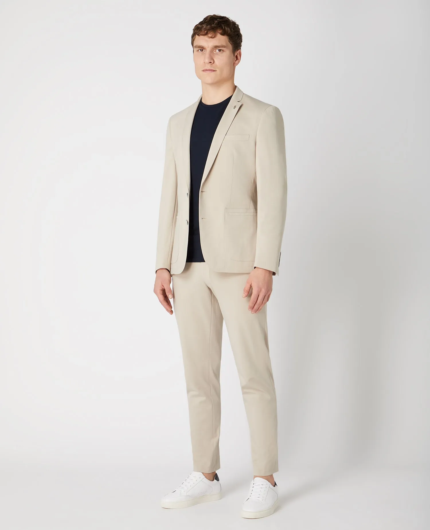 Slim Fit Cotton-Blend Stretch Jacket