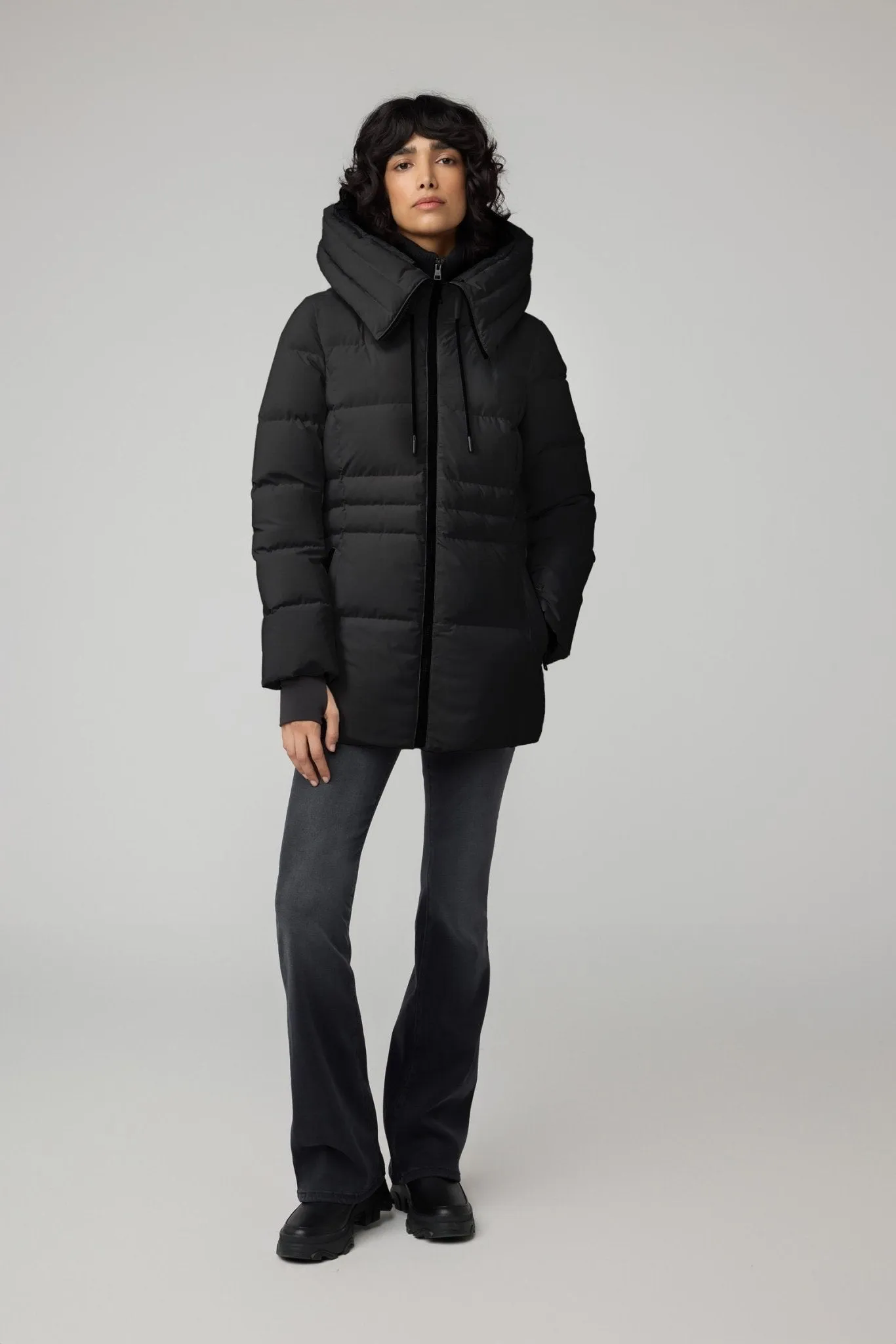 SOIA&KYO JUNE - Novo Down Coat With Bib & Hood