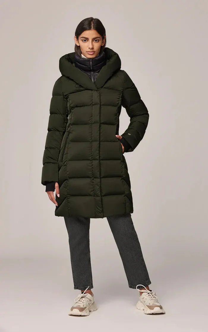 SOIA&KYO SONNY-TD - Slim-Fit Radiant Down Coat With Hood