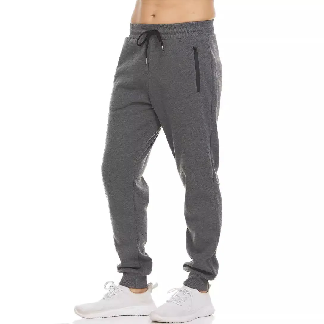 SPORTS PANTS, CASUAL LOOSE ANKLE PANTS, FITNESS TRAINING ZIPPERED SWEATPANTS, EUROPEAN RUNNING PANTS