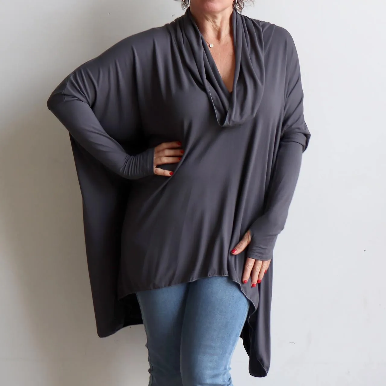 The Glider Poncho Tee in Bamboo