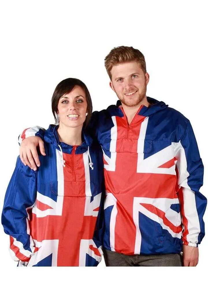 Union Jack Waterproof Unisex Hoodie Poncho - Brand New