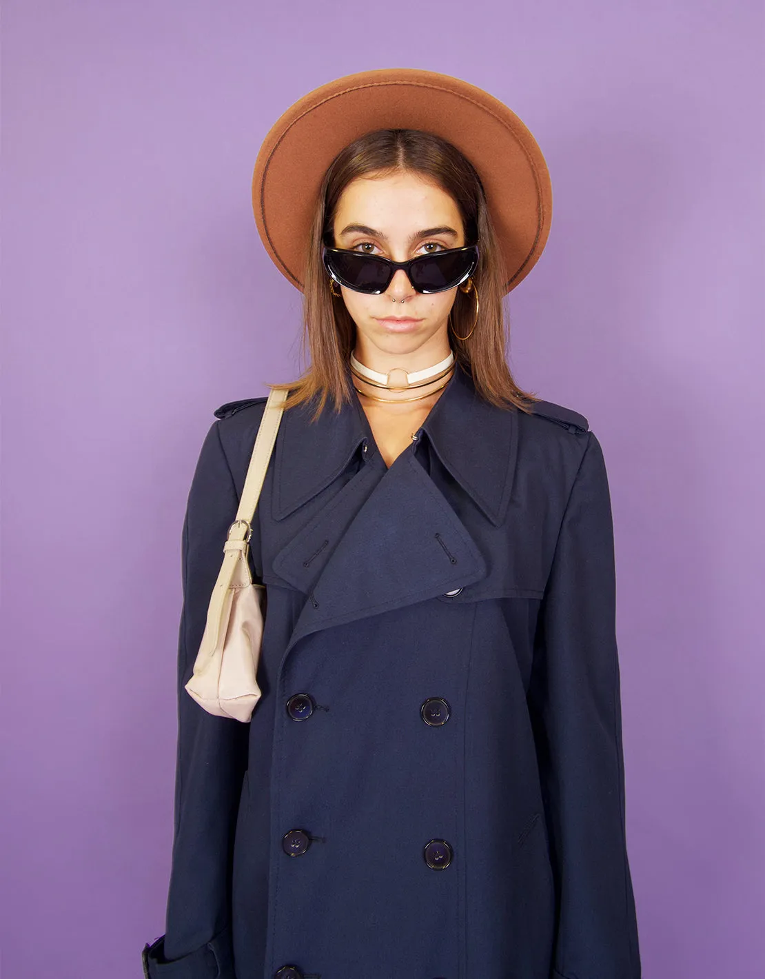 Vintage double breasted midi trenchcoat