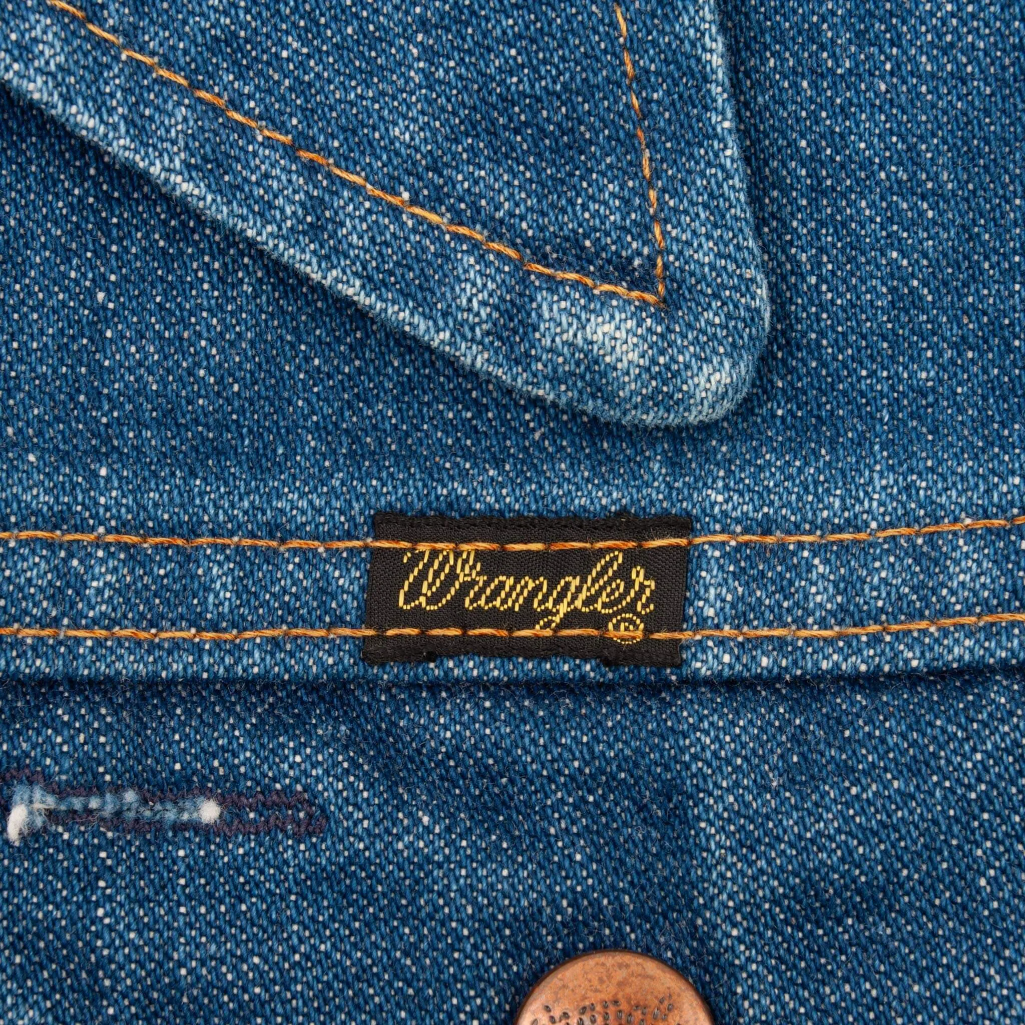 VINTAGE WRANGLER 4 POCKETS DENIM JACKET 1970S SIZE 40 MADE IN USA