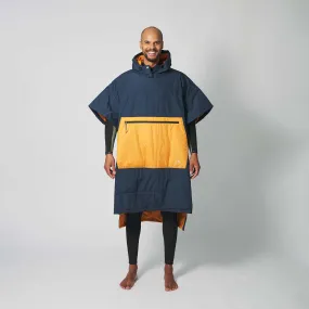 VOITED 2nd Edition Outdoor Poncho for Surfing, Camping, Vanlife & Wild Swimming - Ocean Navy / Desert