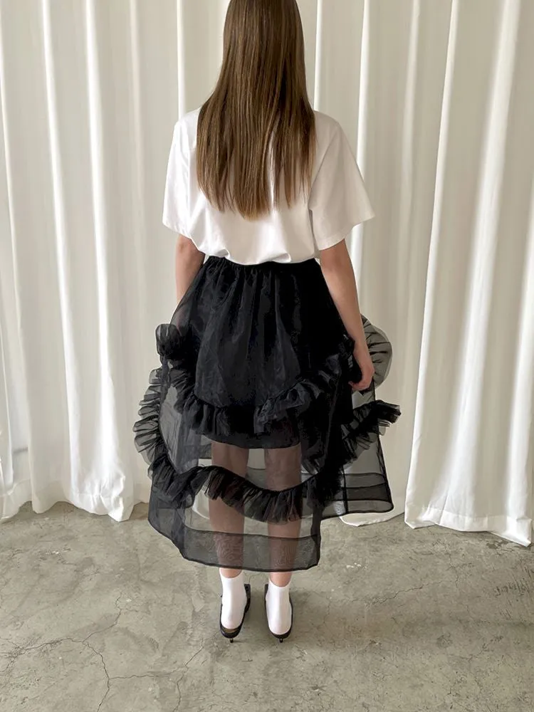 Wave Lace Poncho Half Skirt【s0000007461】