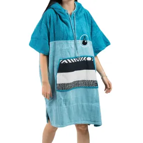 Wave Womens Air Surf Poncho Blue