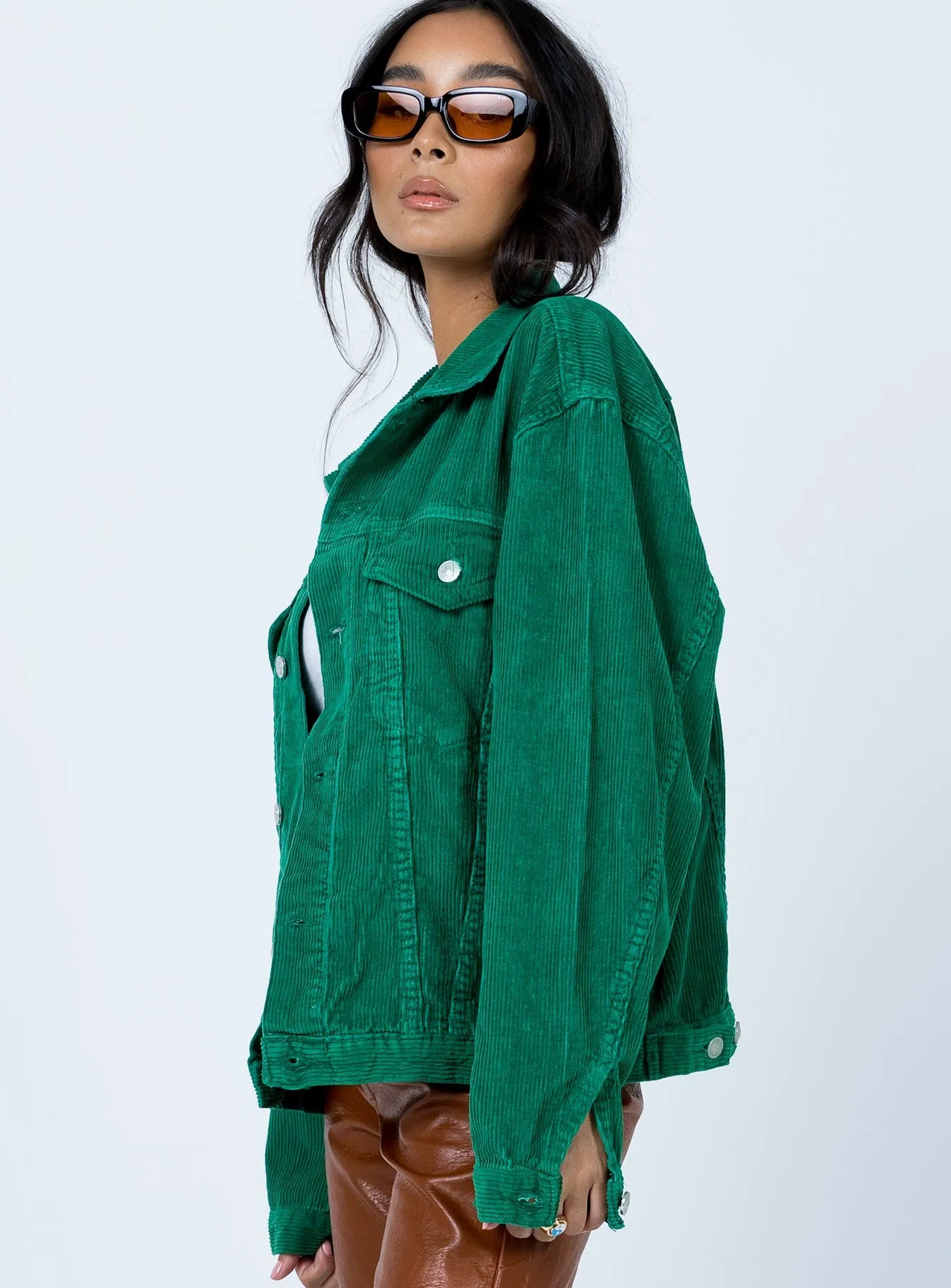 Western Cord Jacket Forest Green