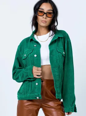 Western Cord Jacket Forest Green