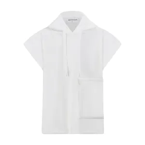 White Poncho Towel Coverup