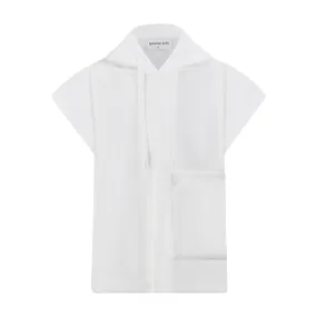 White Poncho Towel Coverup