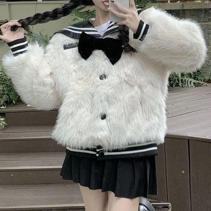 Winter Fluffy Sailor Jacket SD01899