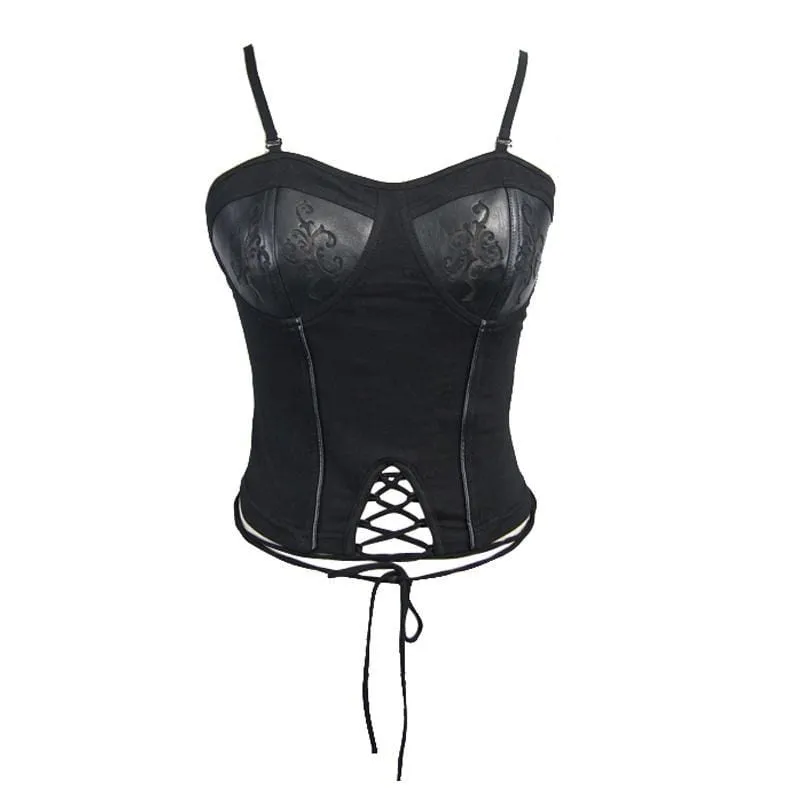 Women's Backless Spaghetti Strap Punk Top