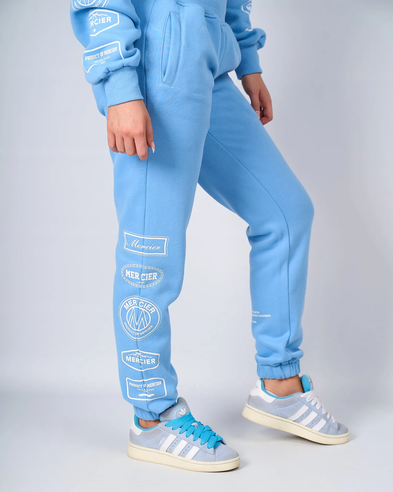 Womens Blue White Mercier Compton Joggers