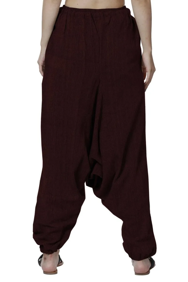 Women's Harem Pant | Maroon | Fits Waist Size 28" to 36"