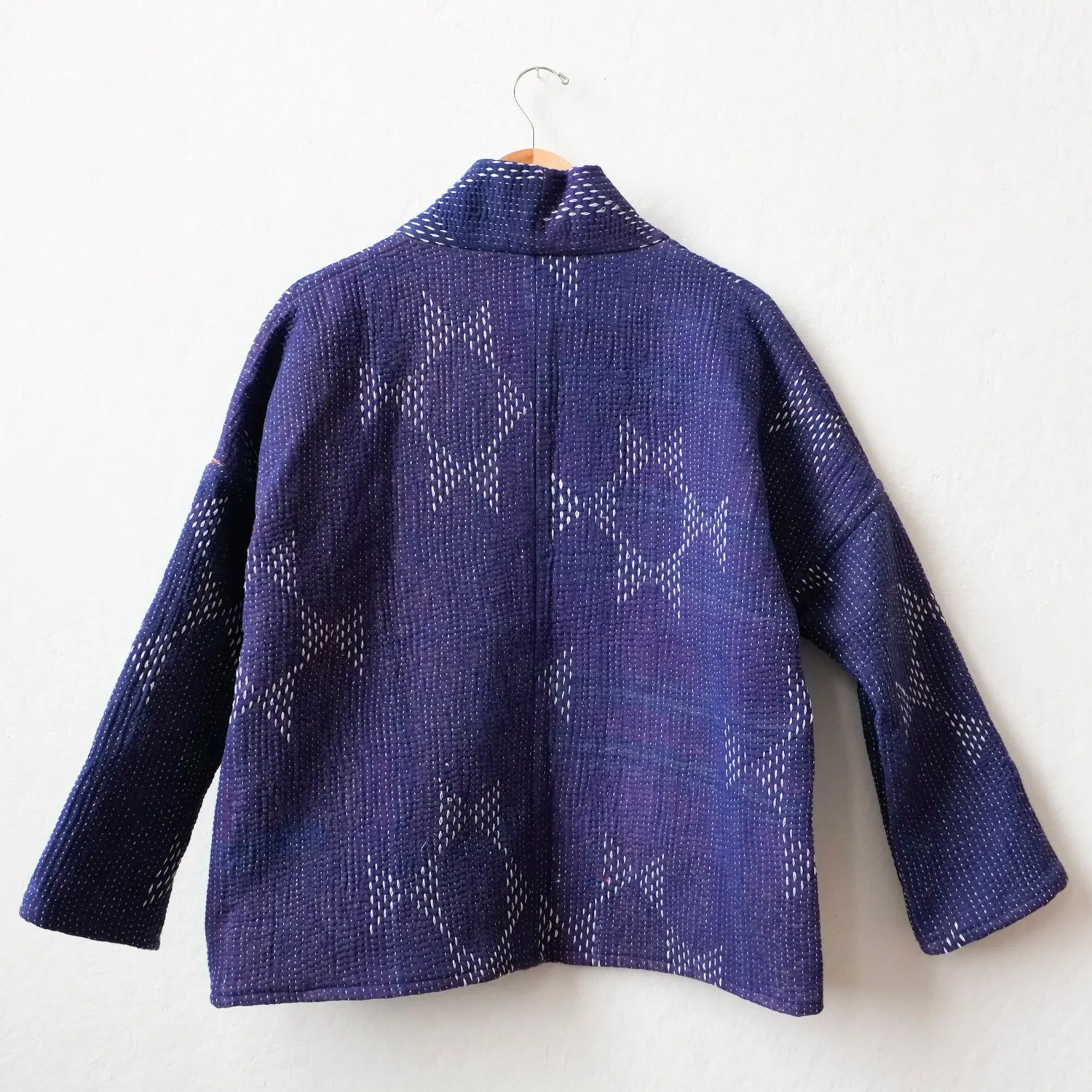 XS Bluish Purple with White Bow Embroidery Anoushka Jacket LM105