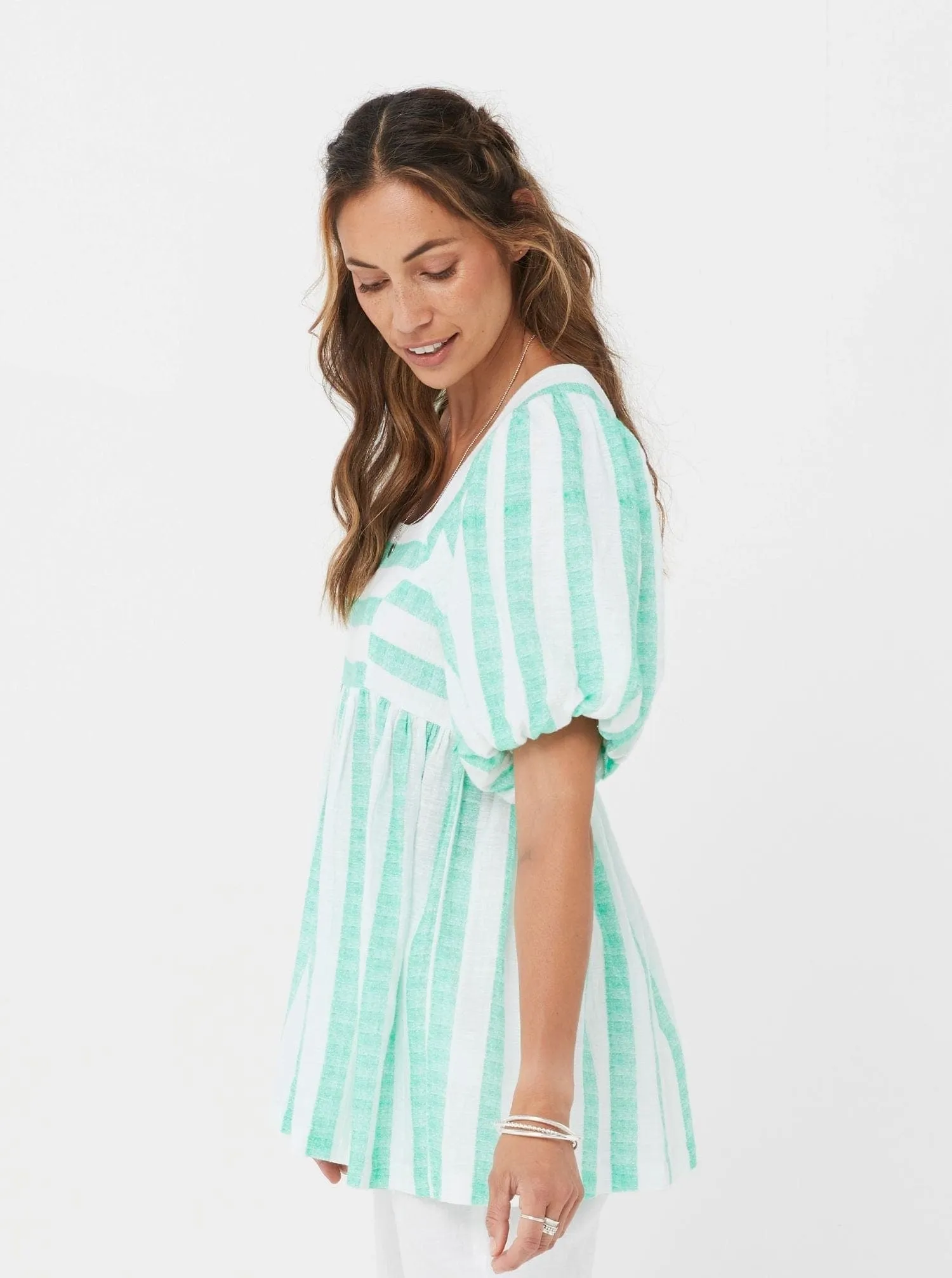 Zita Tunic - Green Stripe